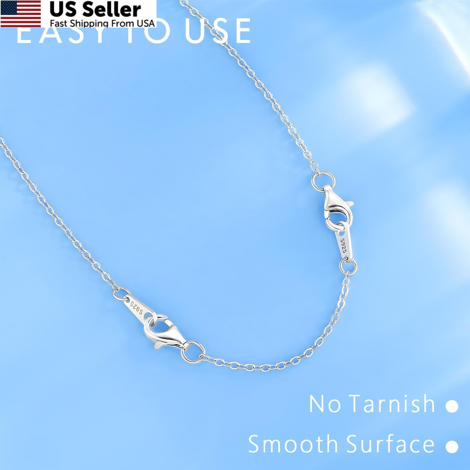 Necklace Extender VANBARIS Sterling Silver Chain Set 3 Pcs 2 3 4″ Fast Ship USA