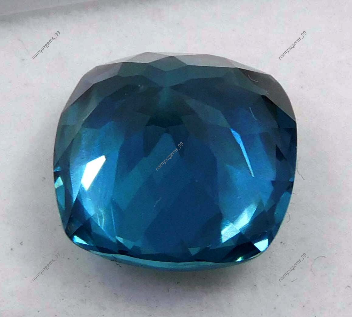 10.10 CT + Natural Blue Montana Sapphire Cushion Cut CERTIFIED Loose Gemstone
