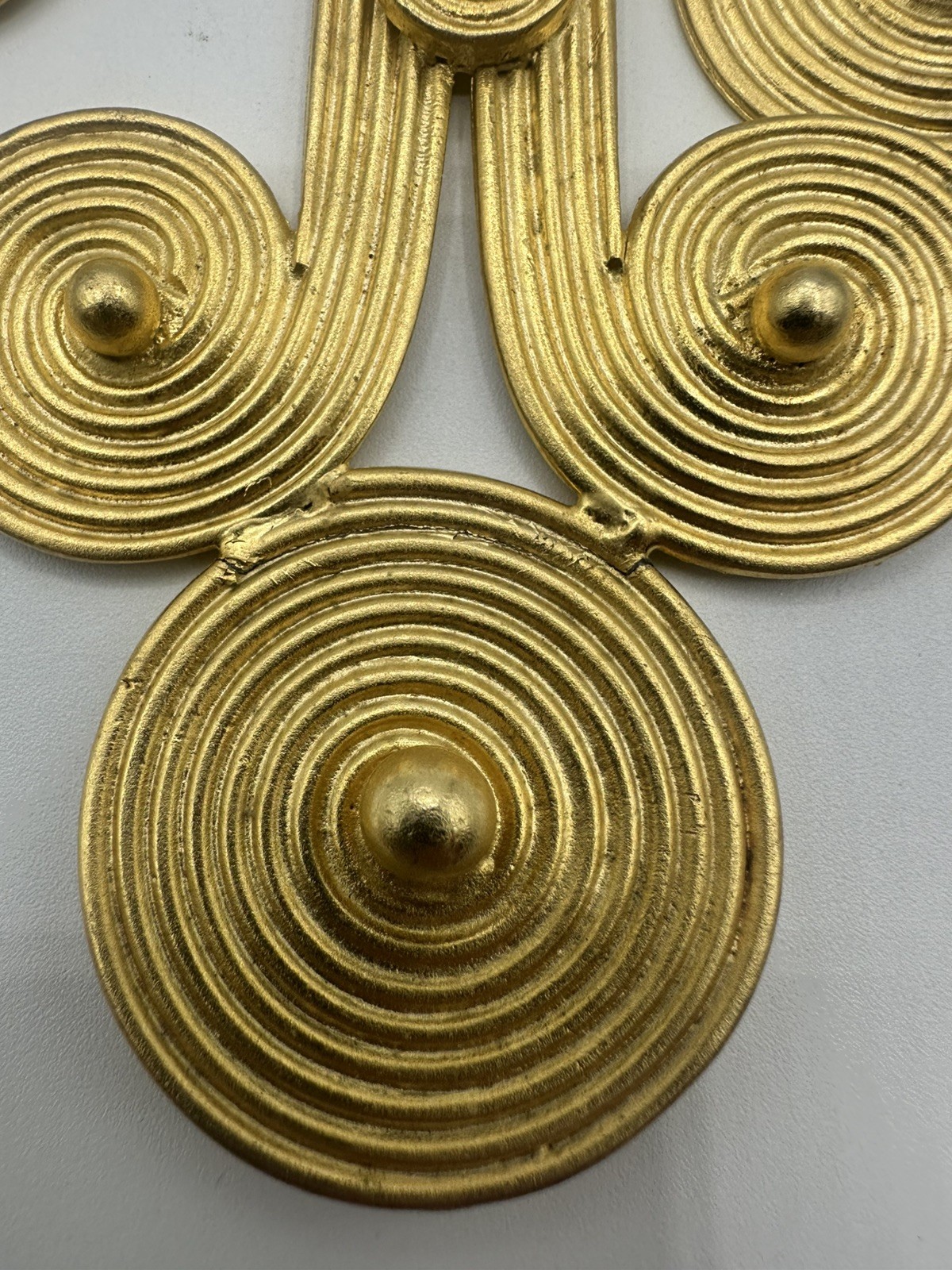 Byzantine Swirl Motif Gold Statement Collar Vintage