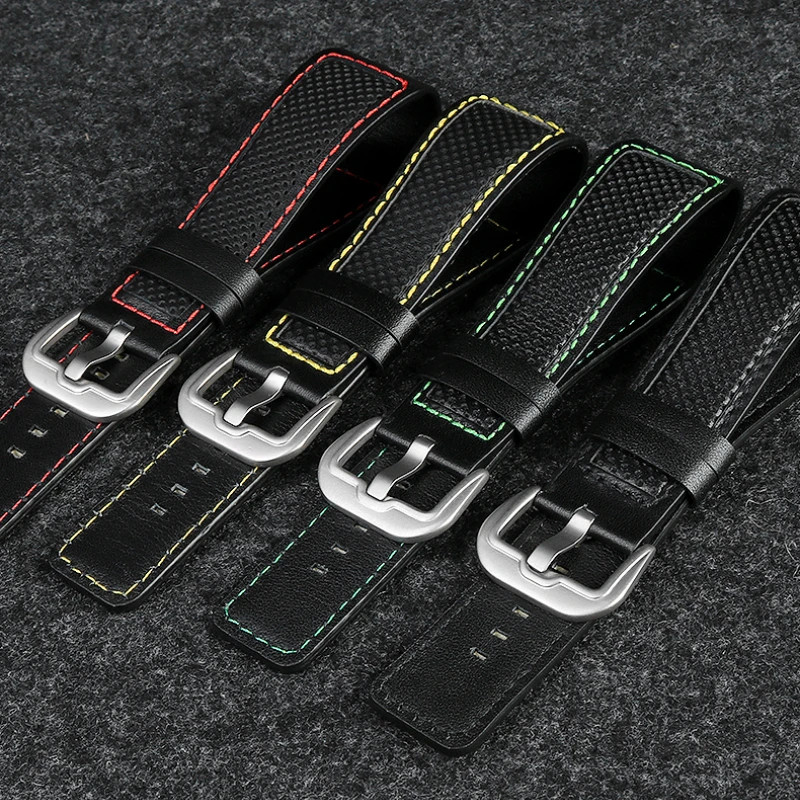 Leather Watch Strap for Dietrich OT1 OT6 Panerai 24mm Green Soft Men Wristband