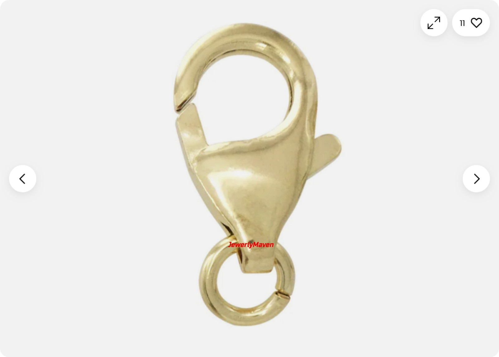 10mm SMALL 10k Yellow GOLD Lobster Teardrop Chain Trigger Clasp Jump Ring USA