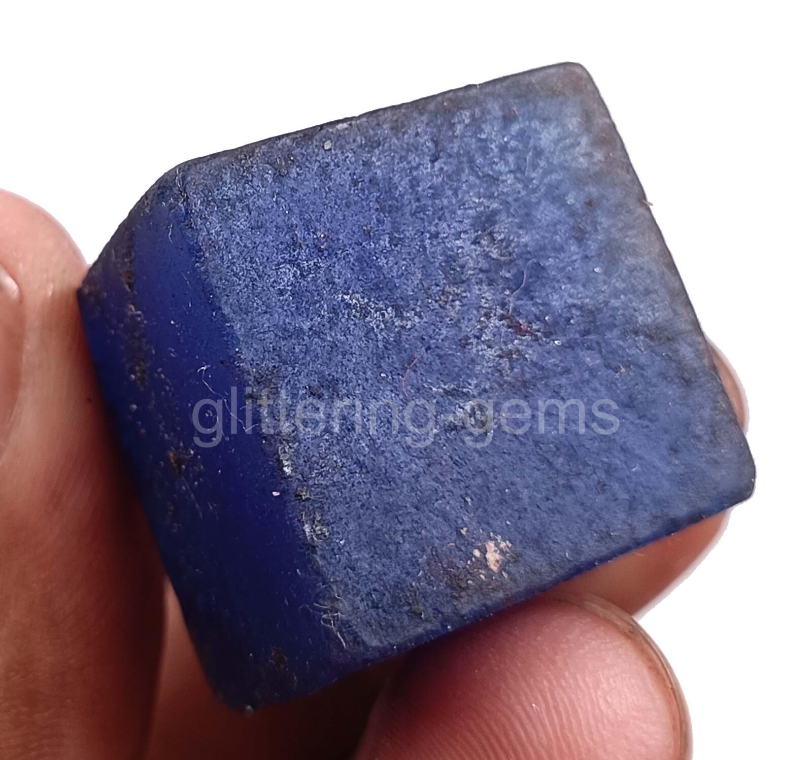 IGL Certified 99.15 Ct Blue Sapphire Rough Cube Dyed Natural Rough Gemstone 5DOH