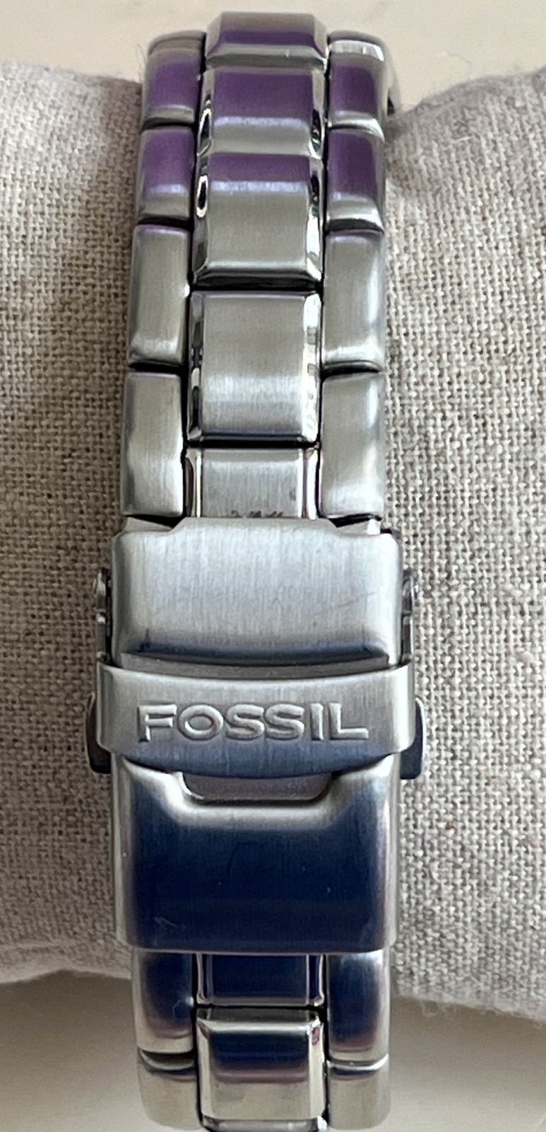 Fossil Men’s Blue 100 MPR-5098 Japan Movt StSteel Wrist Watch SOL-New Battery