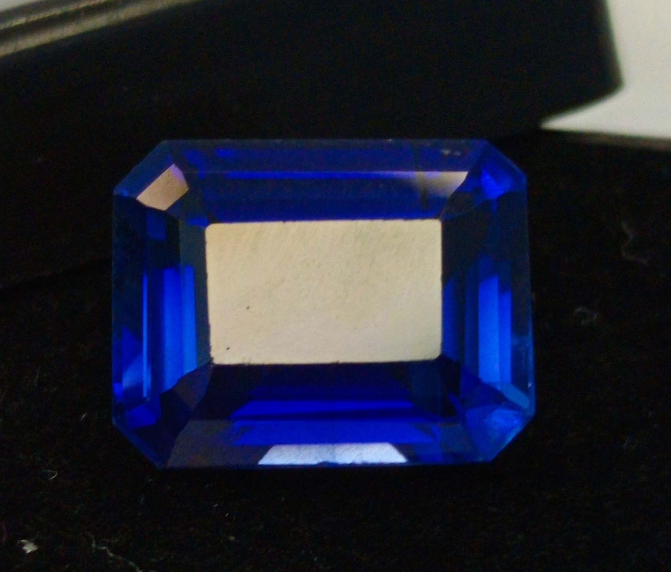 9-11 Ct Natural Emerald Cut Certified Blue Sapphire Loose Gemstone RK294