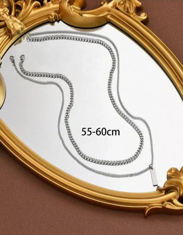 Cadena Cubana para Hombre Set de Collares Acero Inoxidable Moda Casual Elegante
