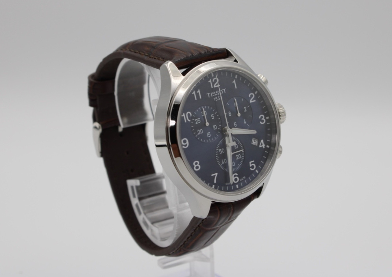 Tissot 45 MM Chrono XL Classic Blue Dial Leather Men’s Watch T116.617.16.047.00