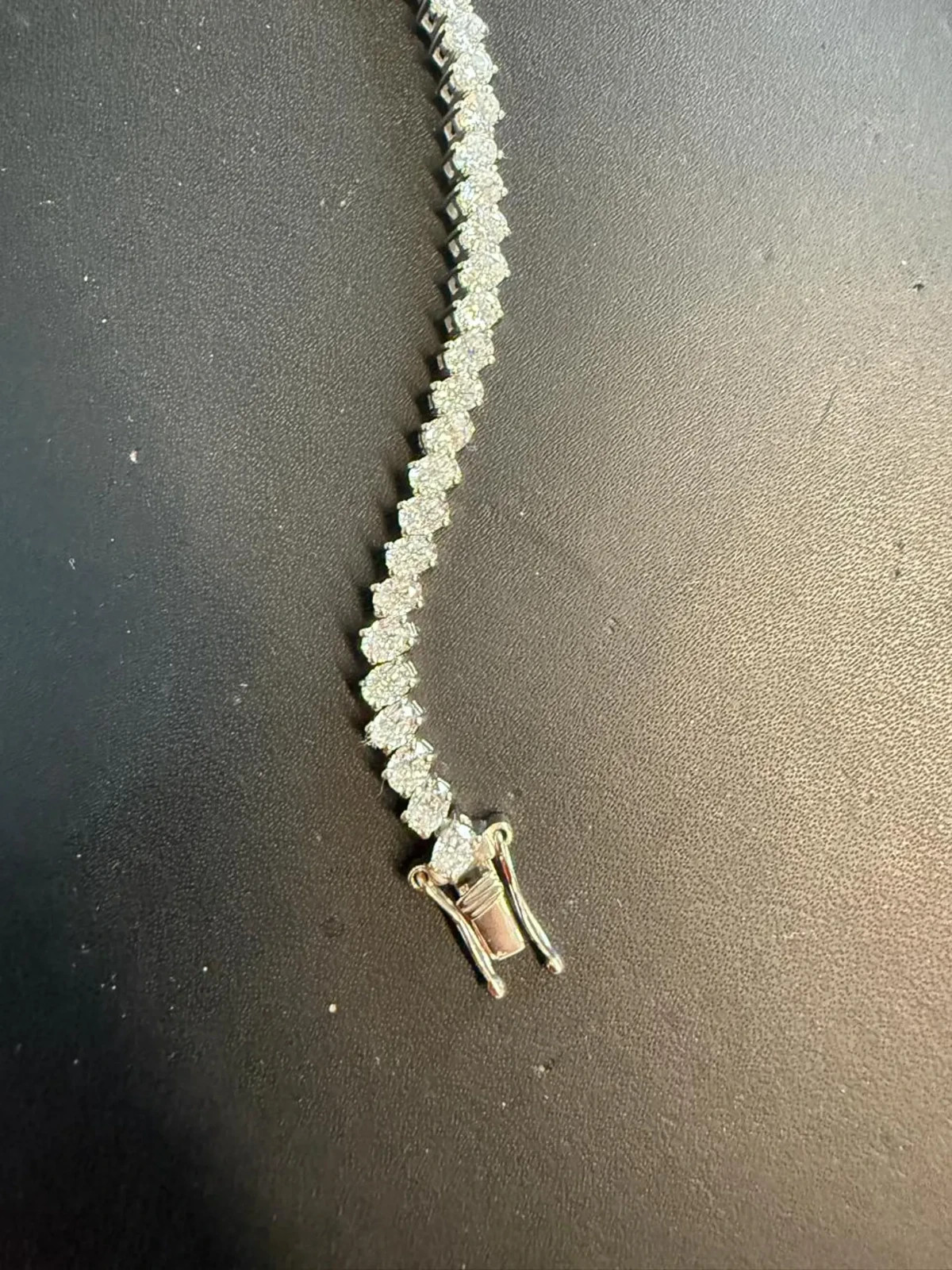 Valentine Gift! Oval Bracelet For Girlfriend Lab Grown Diamond 14K White Gold