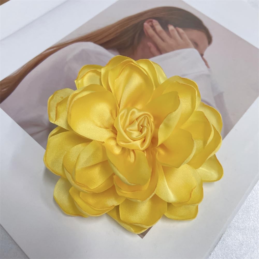Dainty Fabric Rose Flower Large Brooch Lapel Pins Flower Brooches Pin Classic