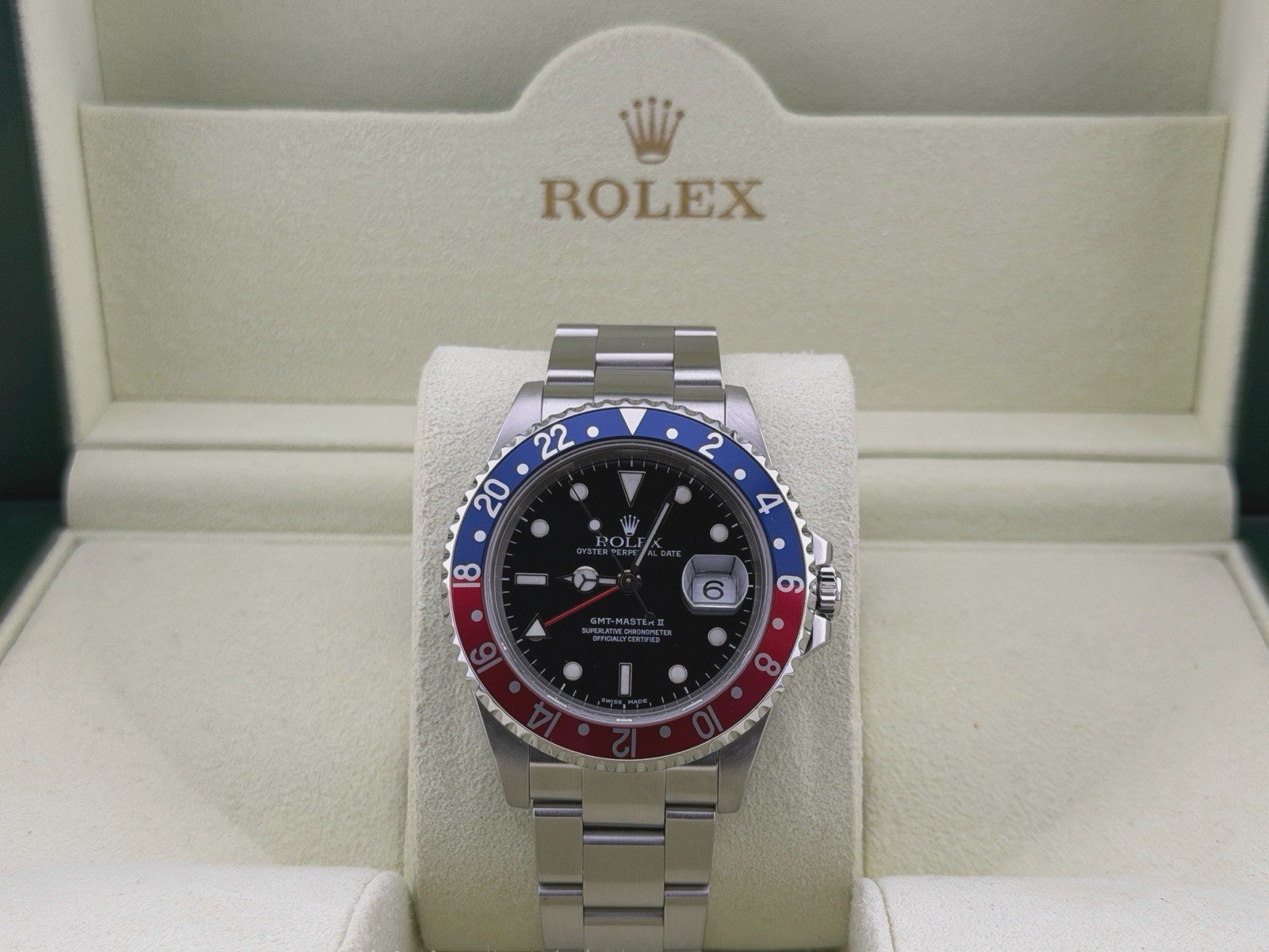 Rolex GMT Master II Pepsi 16710 40mm Red and Blue Bezel Stainless Steel