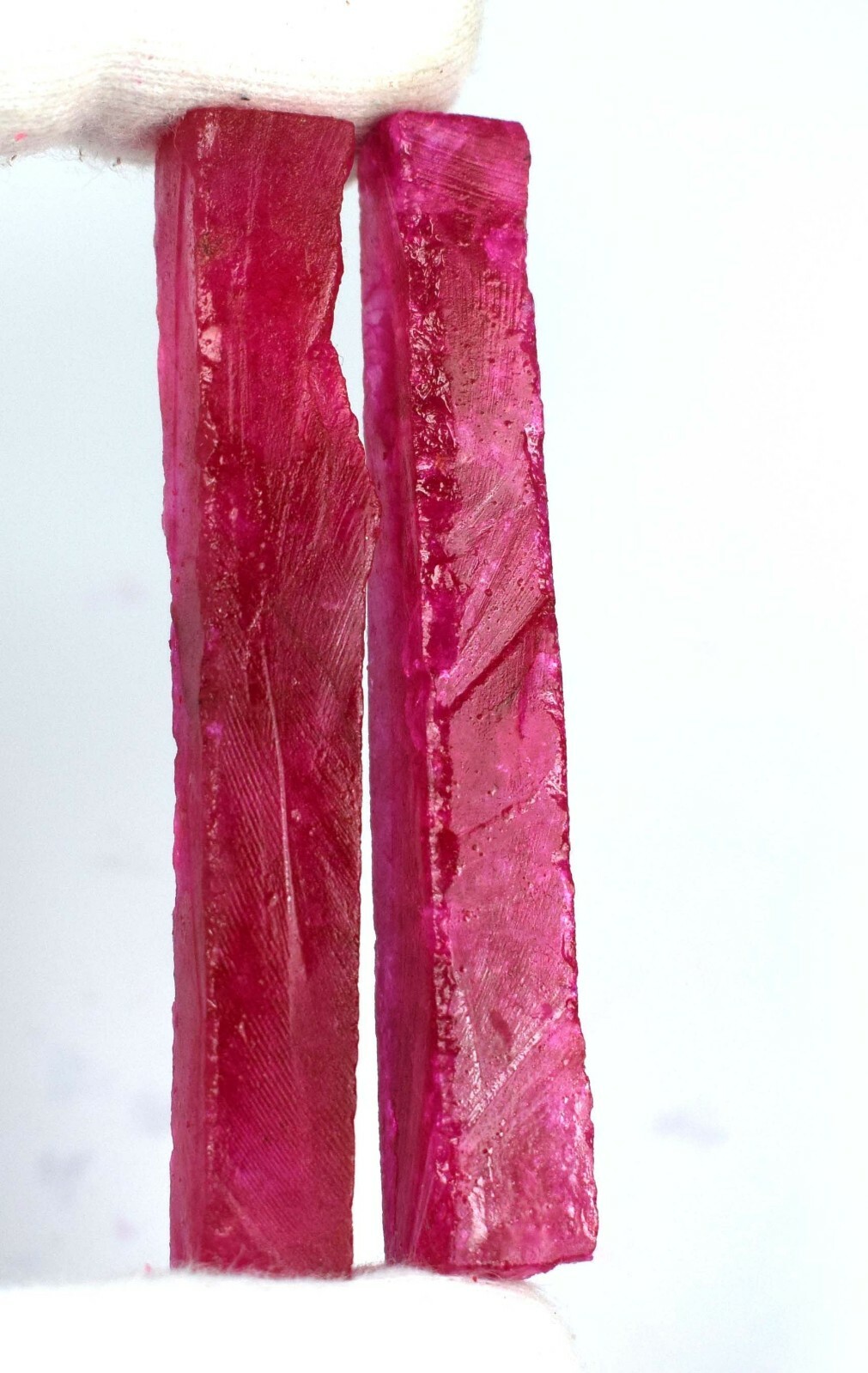 120 Ct./2 Pcs Natural African Red Ruby Gemstone Slice Rough SQ134 New Year Offer