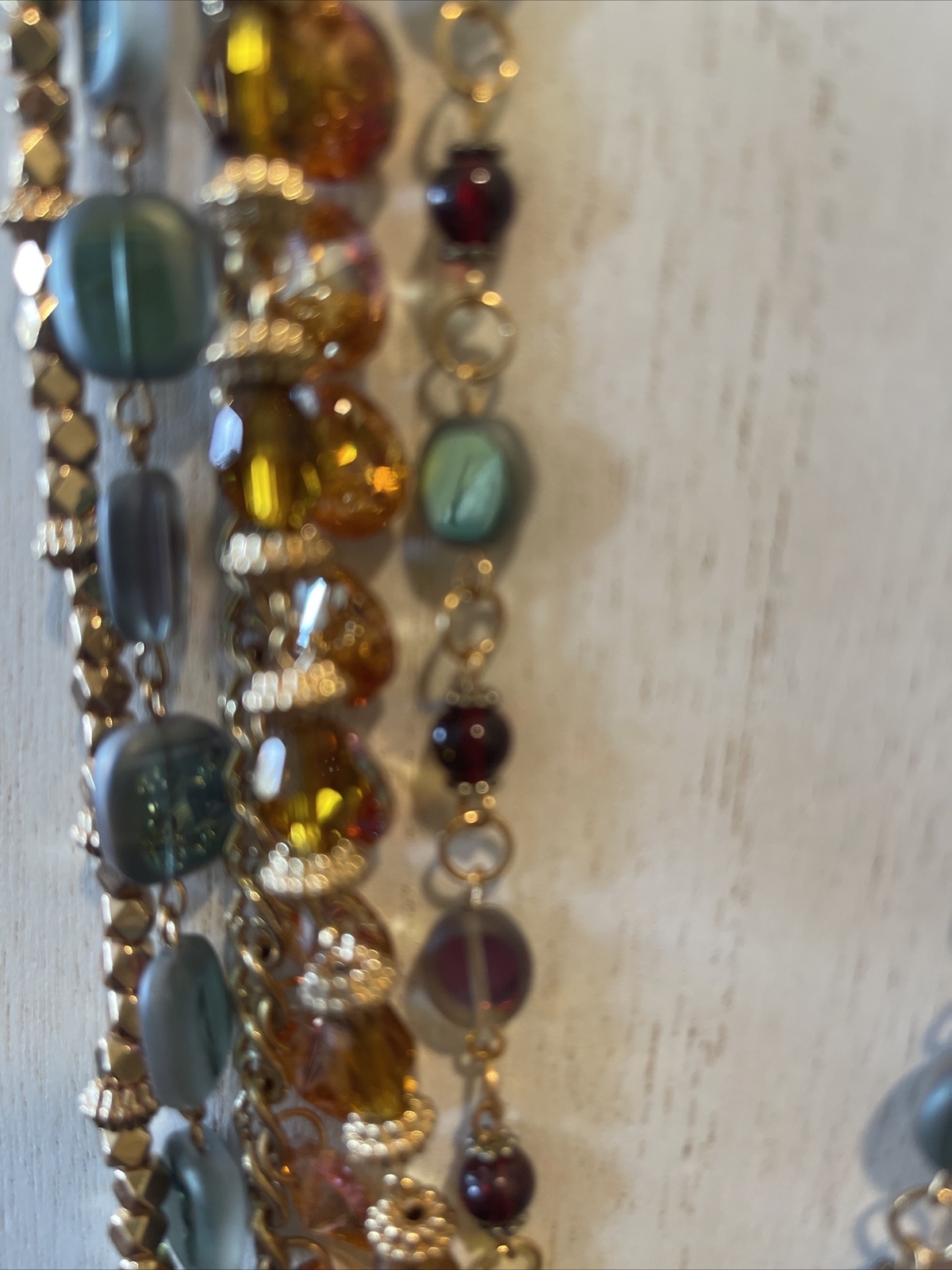 Passiana 5 Layer Necklace In Multi Color Stone Beads New Without Tag