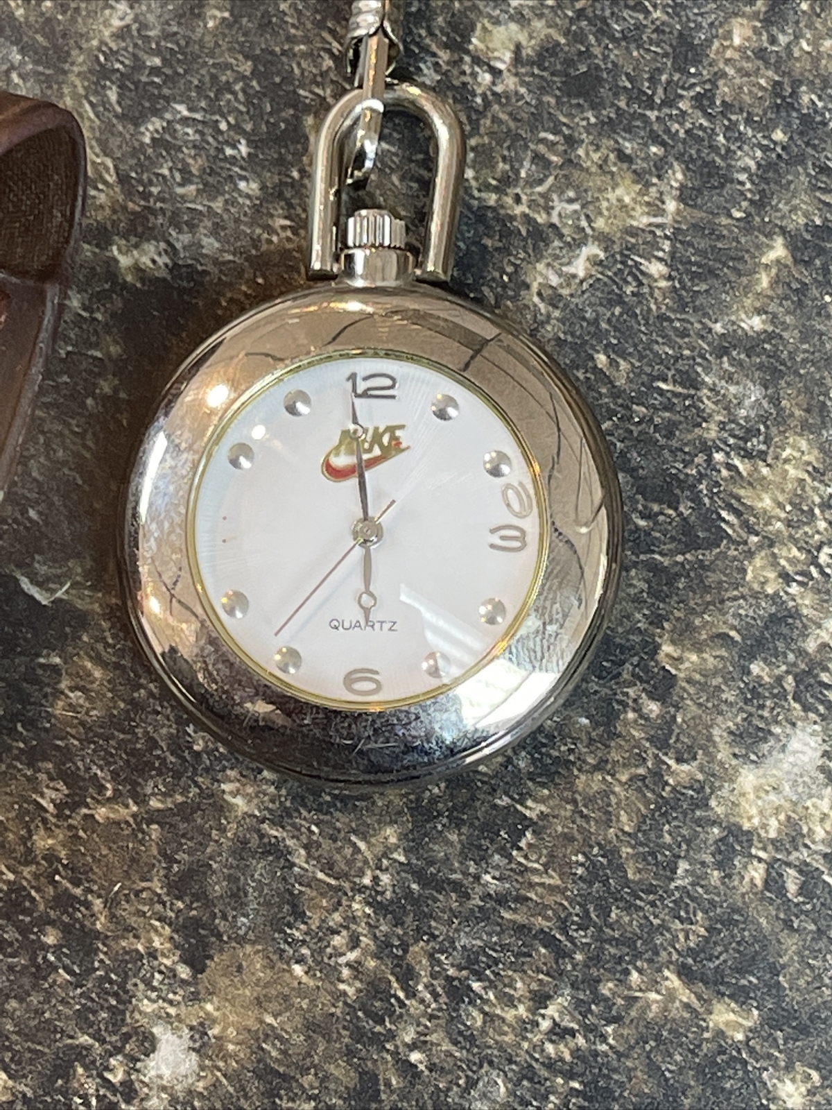 Nike Quartz Green Swoosh Pocket Watch Model # 3638