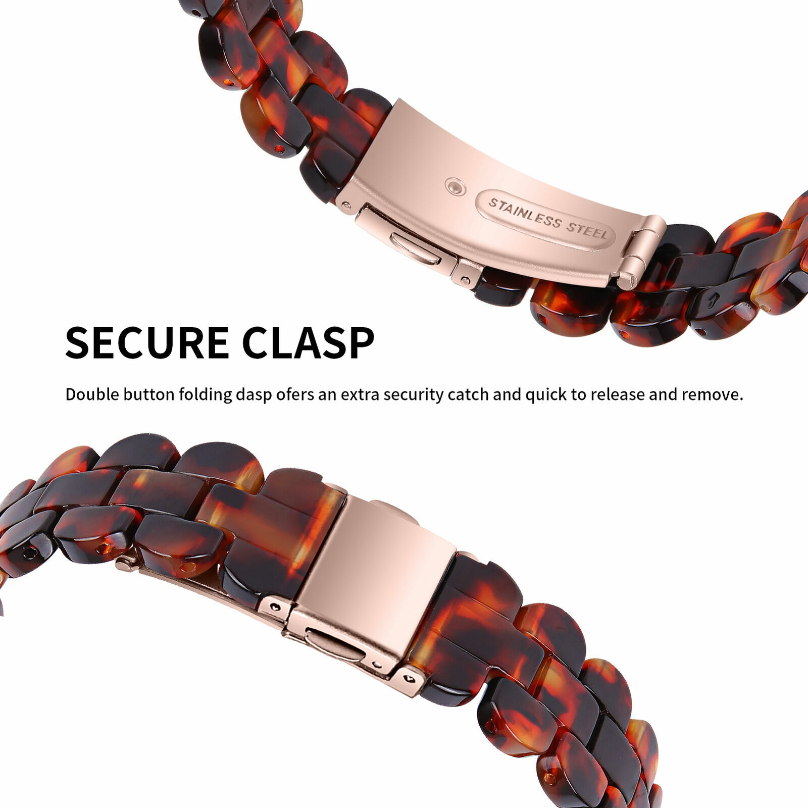 Resin Watch Band Strap For Samsung Galaxy Watch 3 41mm/Watch 4/Watch 5/Active 2