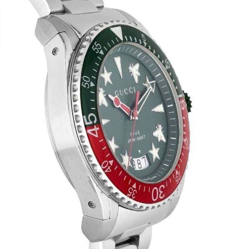 Gucci Dive YA136222 Green Dial Quartz Men’s Watch New + Box & Paper’s