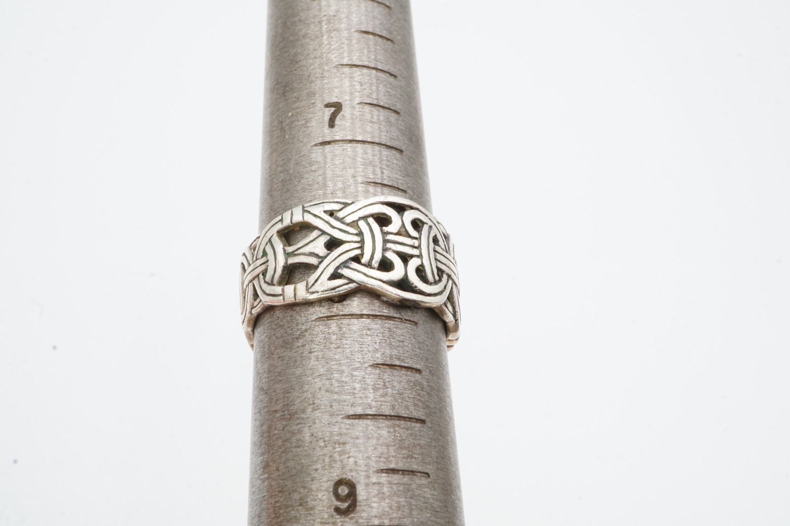 Vintage Peter Stone PSCL Sterling Silver 925 Celtic Ring Size 7.75