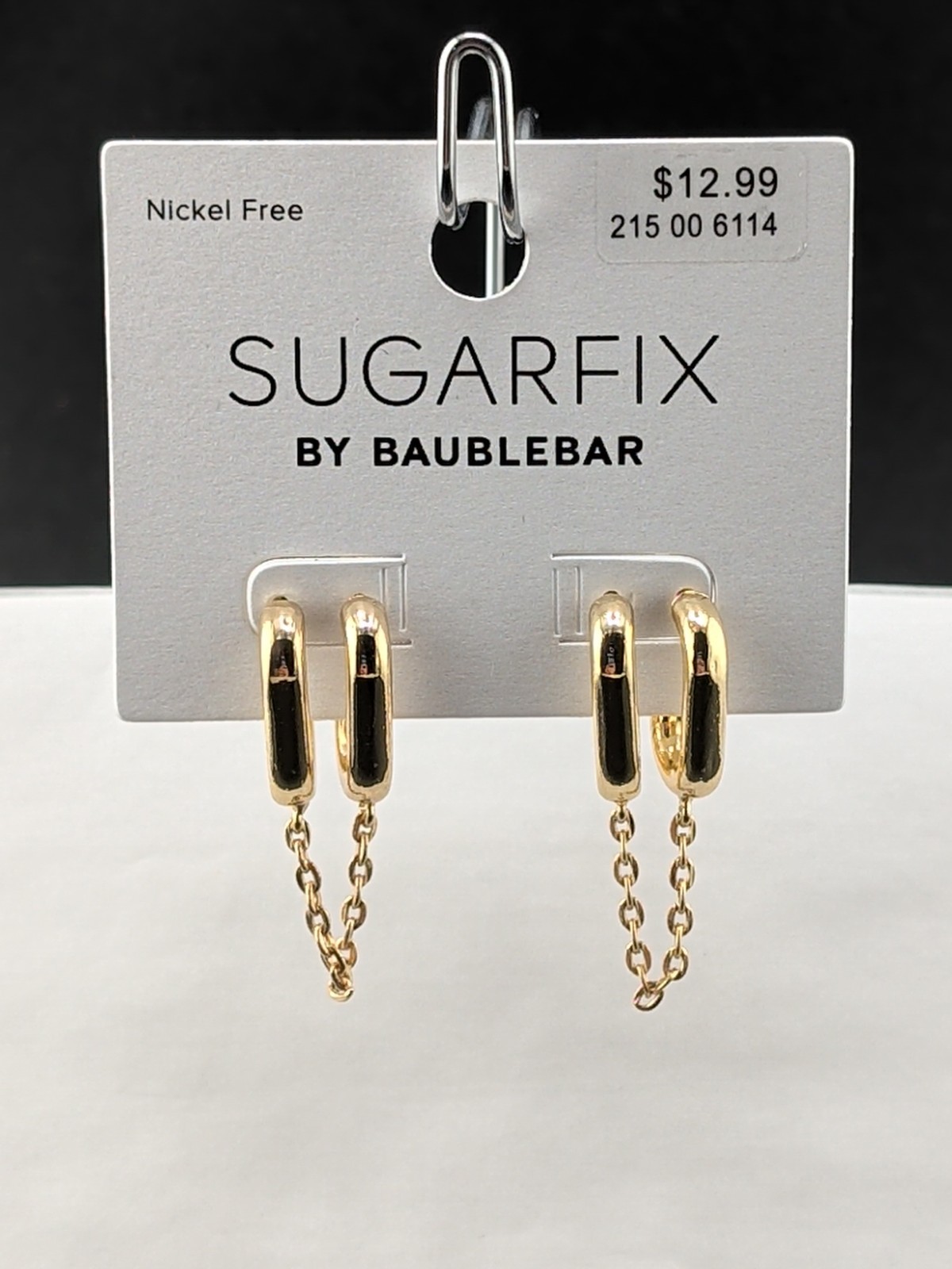 Sugarfix Baublebar Nickel Free Double Lobe Chain Earrings 10ct Wholesale Lot