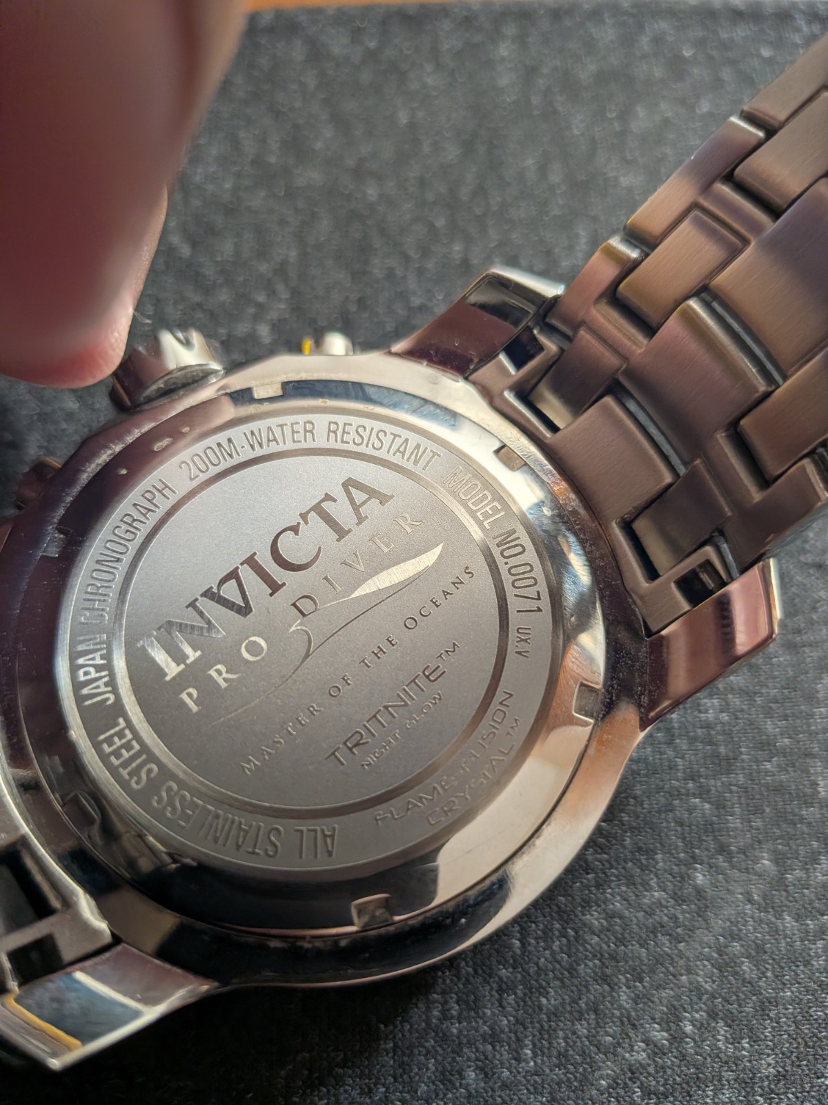 Used Invicta Men’s ‘S Pro Diver Quartz Chronograph Silver Dial Watch Model 0071