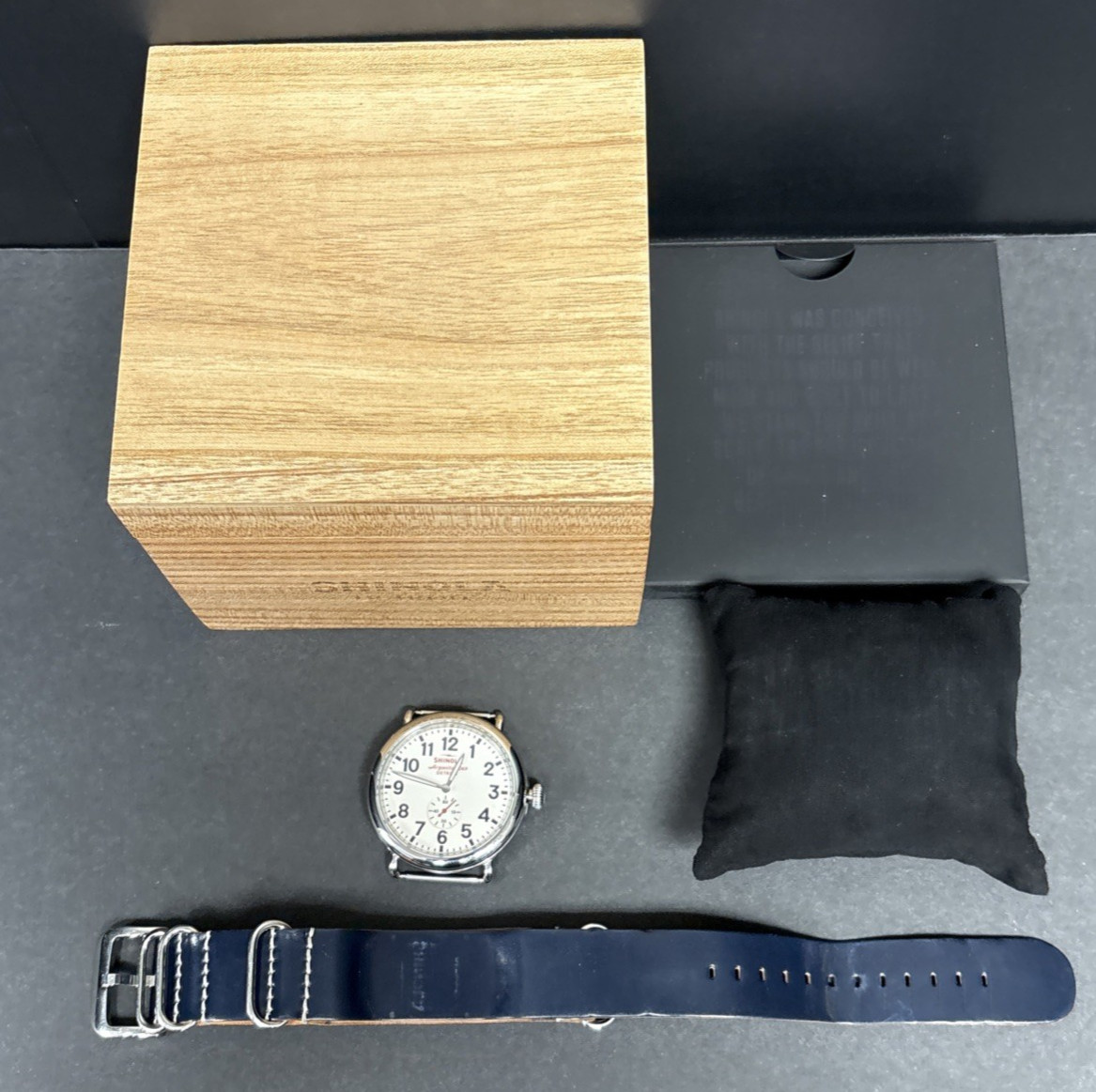 Shinola 47mm Runwell Men’s Watch Argonite-1069 Stainless Steel Case S0120242433