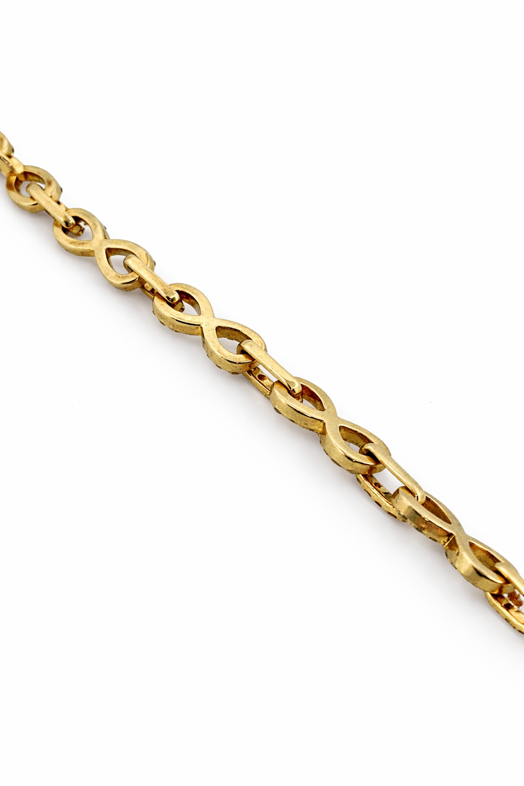 10K Yellow Gold Infinity Link Diamond Necklace 9.20CTW Natural Diamonds VS2-SI1