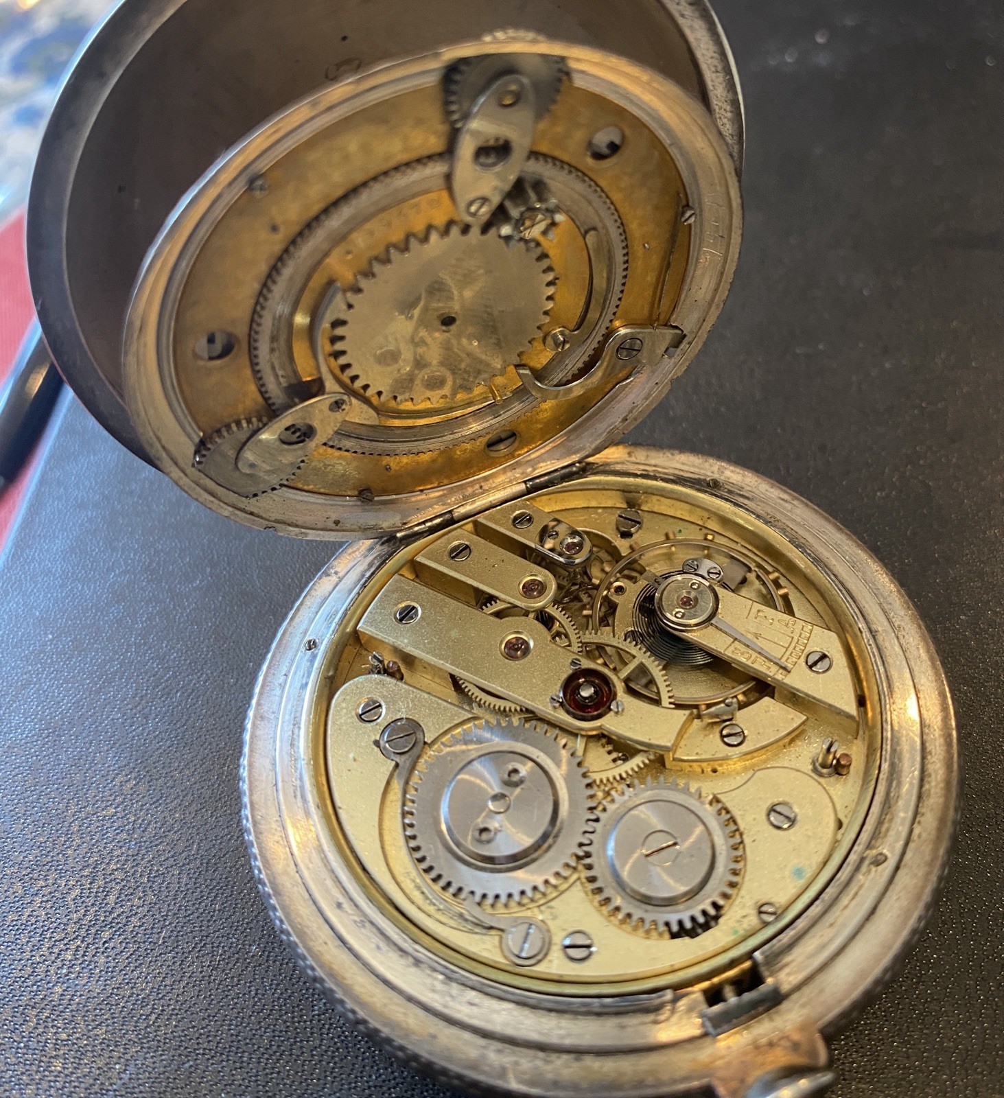 Late 19th Cent, Silver Calendrier Bréveté Moonphase Pocketwatch.