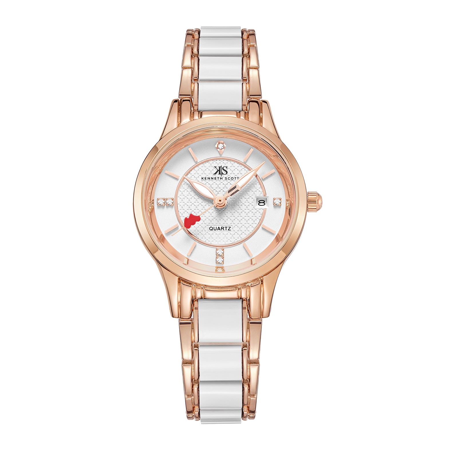 Kenneth Scott Women’s Analog Watch | White Dial, 30mm, 30 m (3 ATM)