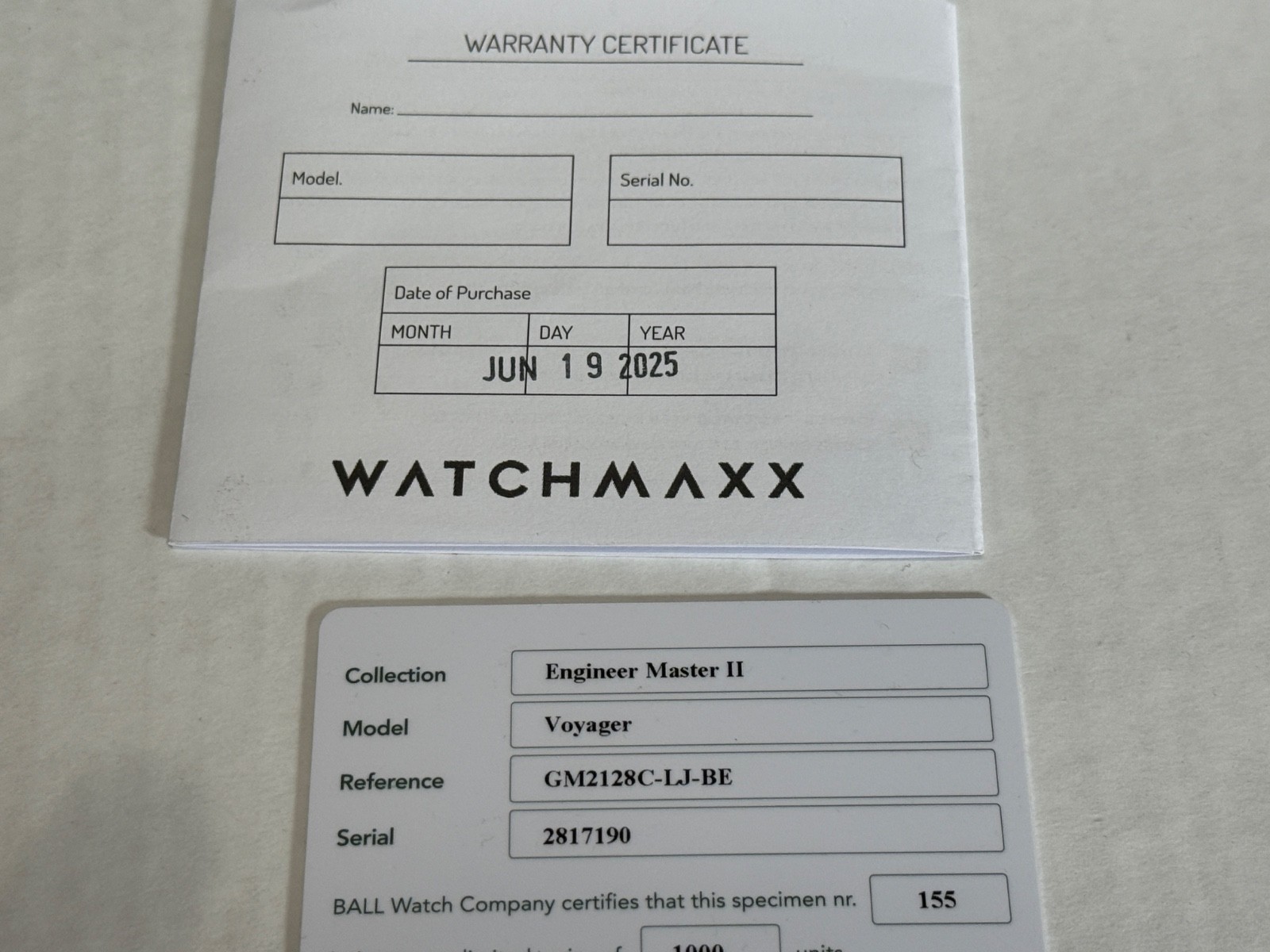 Ball Engineer Master II Voyager GM2128C-LJ-BE, Power Reserve, GMT