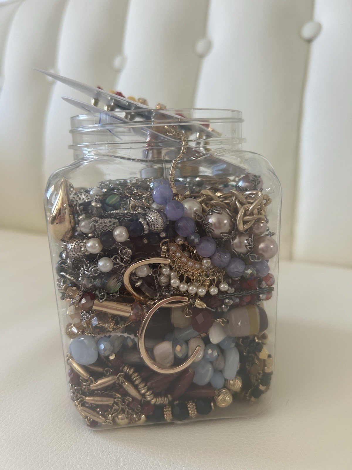 Mixed Costume Jewelry Lot – Necklaces, Bracelets, Earrings & Charms | 956g (2.1