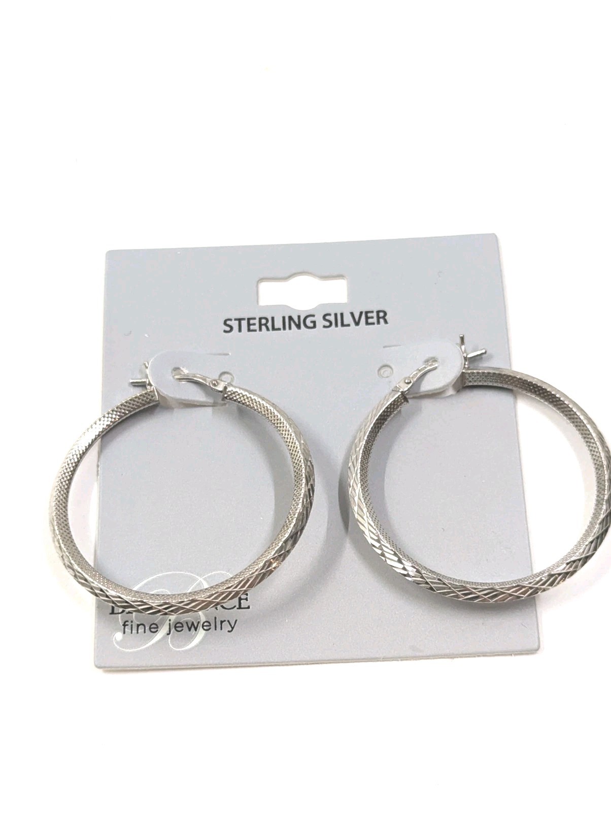 925 Sterling Silver Brilliance Fine Jewelry Diamond Cut Earrings