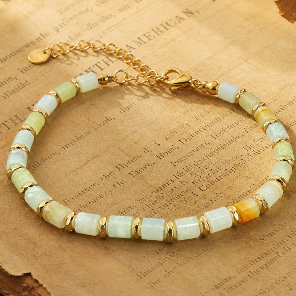 Pretty Multicolor Natural Stone Gemstone Bead Reiki Healing Bracelet 17-18cm+5cm