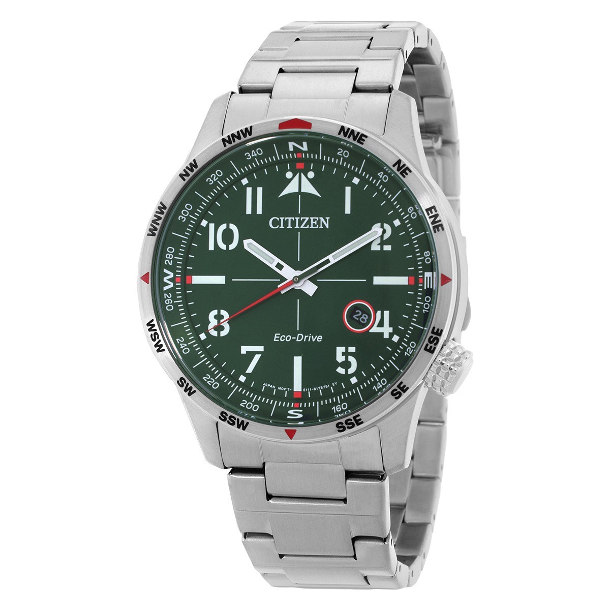 Citizen Men’s Weekender Eco-Drive Green Dial Watch – BM7551-50X NEW