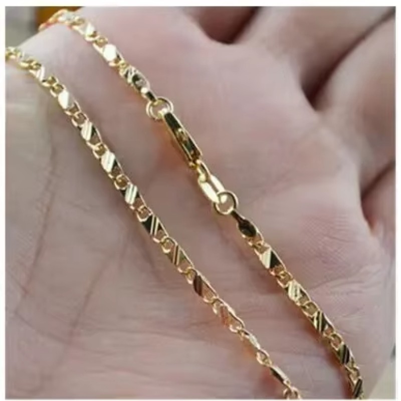 16-30inches wholesale 18K Gold Noble fashion chain pretty Necklace Jewelry