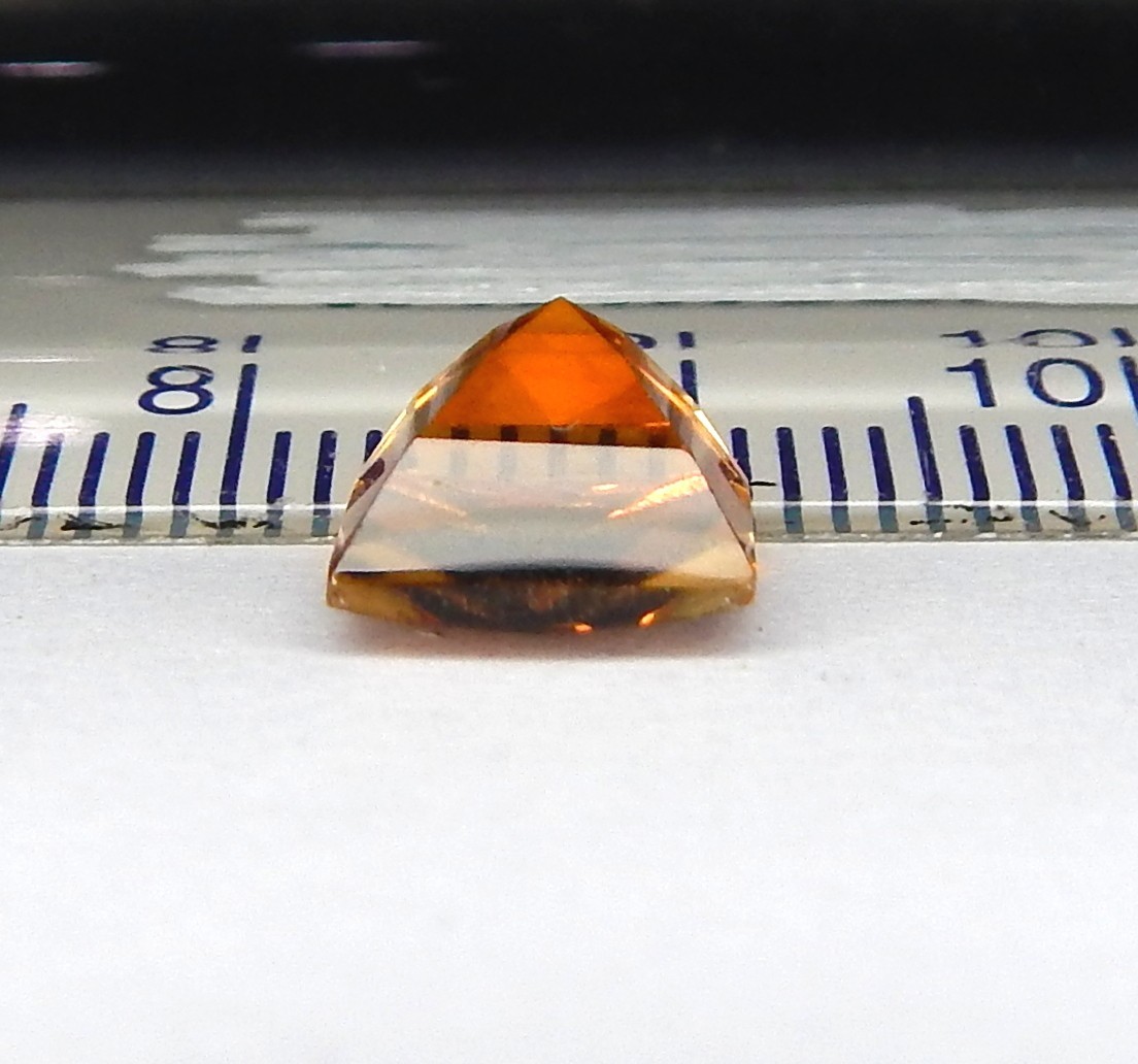 2.5ct VVS Vivid Orange Citrine Natural Earth Mined Unheated Faceted Princess