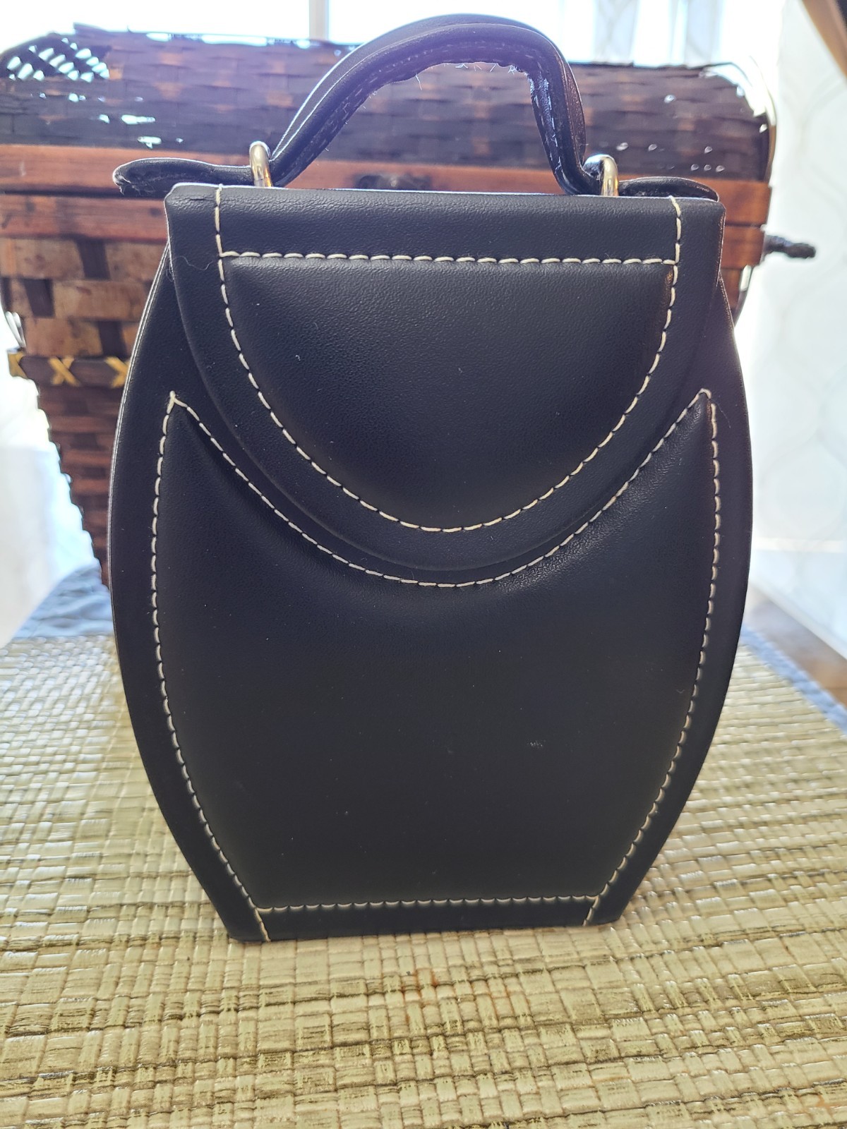 Travel Jewelry Case Black Color Magnetic Snap Closure