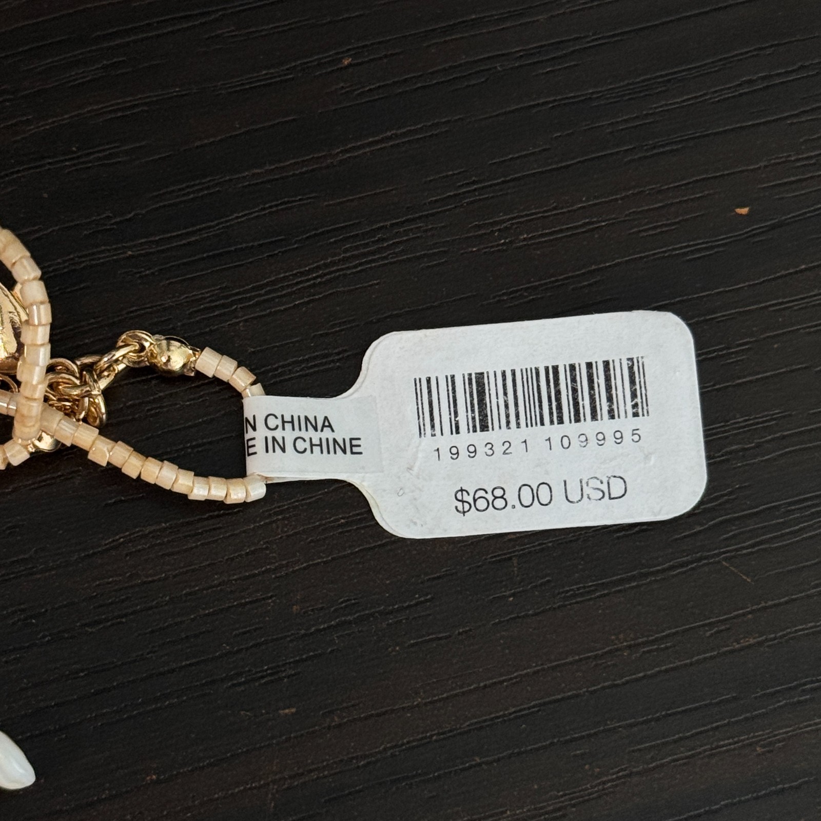 Free People Ariana Ost Something Beautiful Necklace Beaded Layer Cross Statement