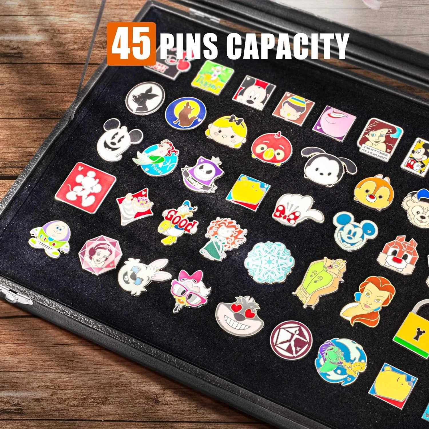 Enamel Pin Display Case, Pin Collection Holder, 14″ X 9″ Shadow Box Frame for Pi
