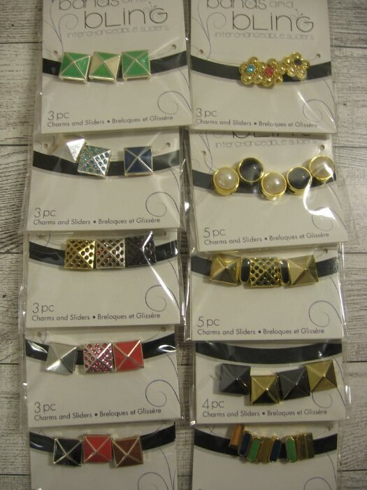 NEW Slider Beads Charms & Bracelet Jewelry Lot Enamel Rhinestones 43 Pc.