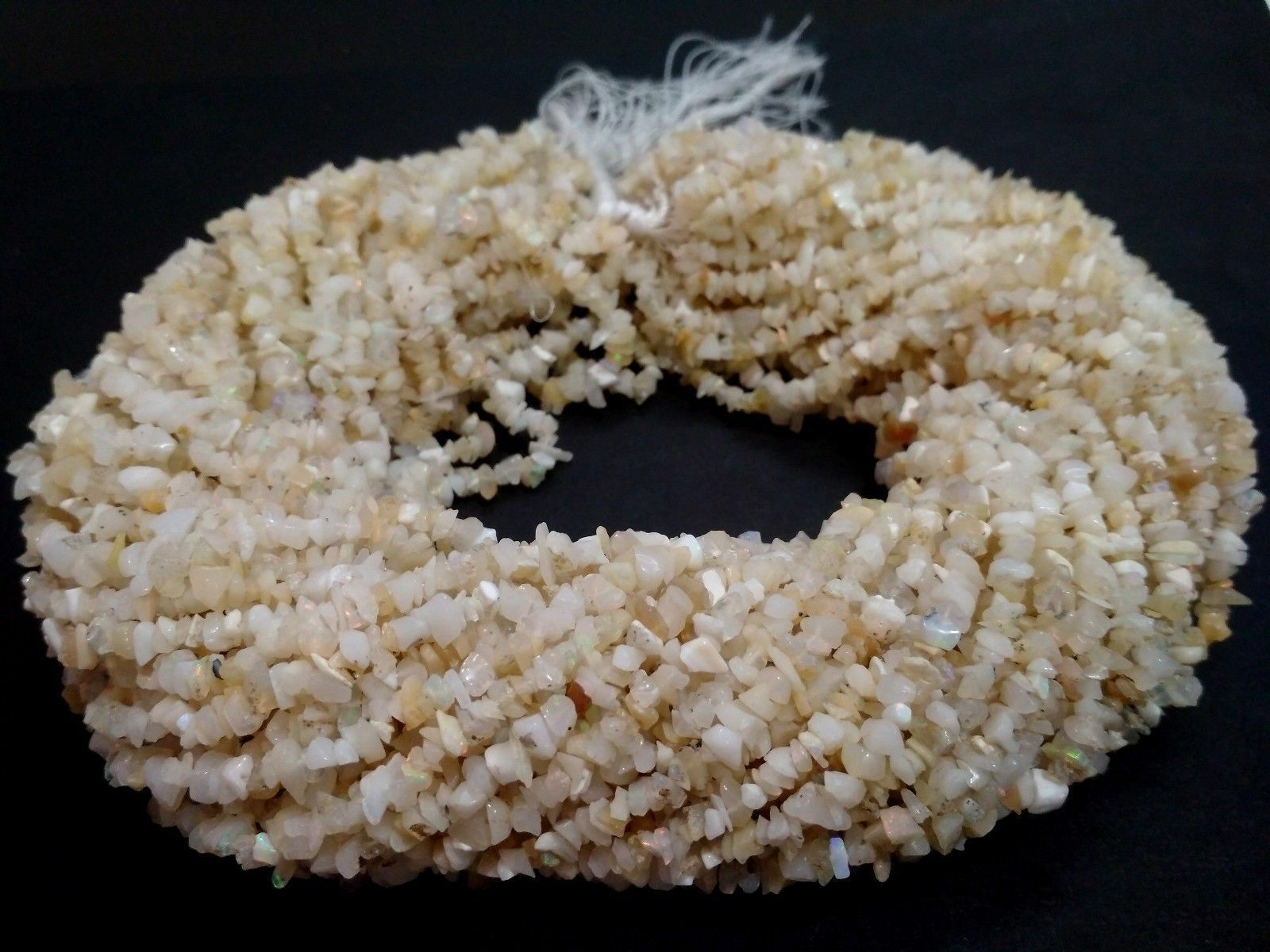 1-5 Strand Natural Ethiopian Opal Smooth Chips Nuggets 4-6mm Beads 34″inch