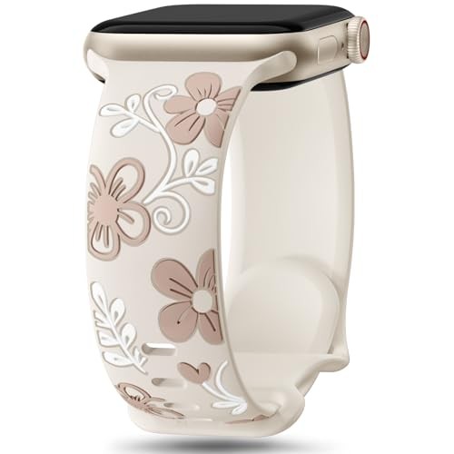 Witzon Floral Band 38mm/40mm/41mm/(42mm-series 11 10) Flower Starlight