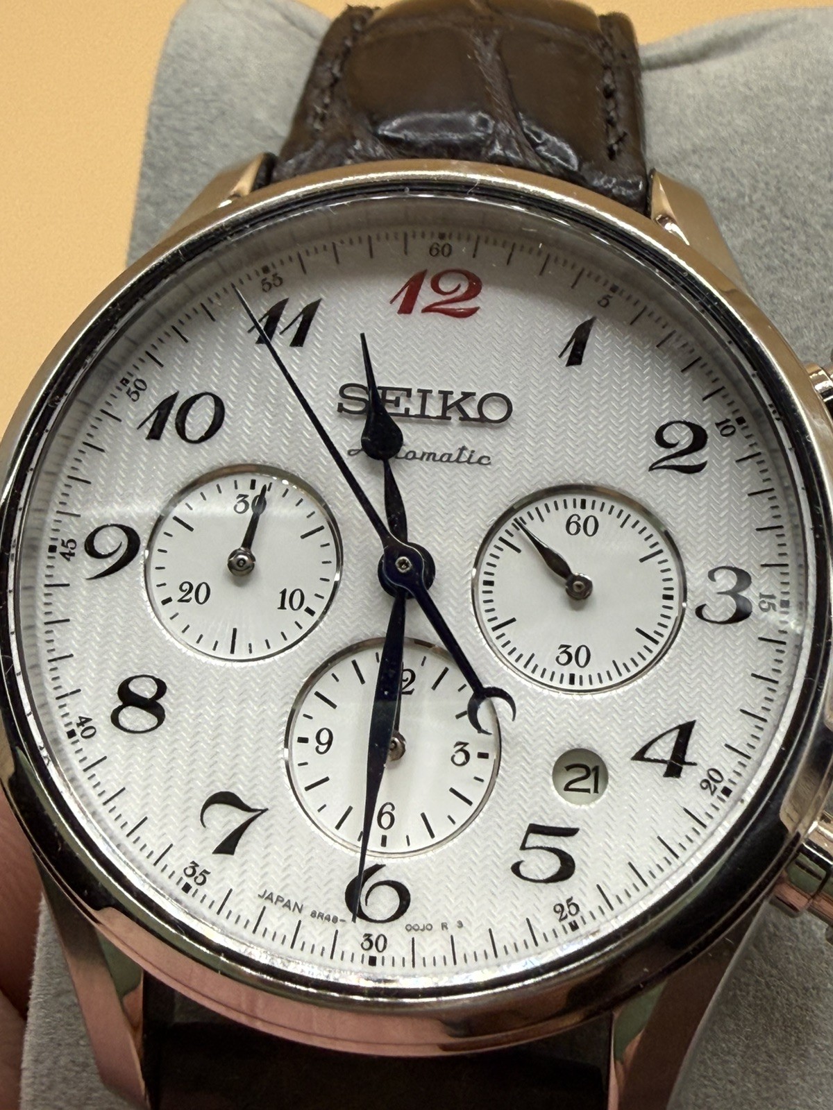 Seiko Presage 34 Jewels Automatic 42mm SRQ025 Stainless Steel Chronograph Wwatch