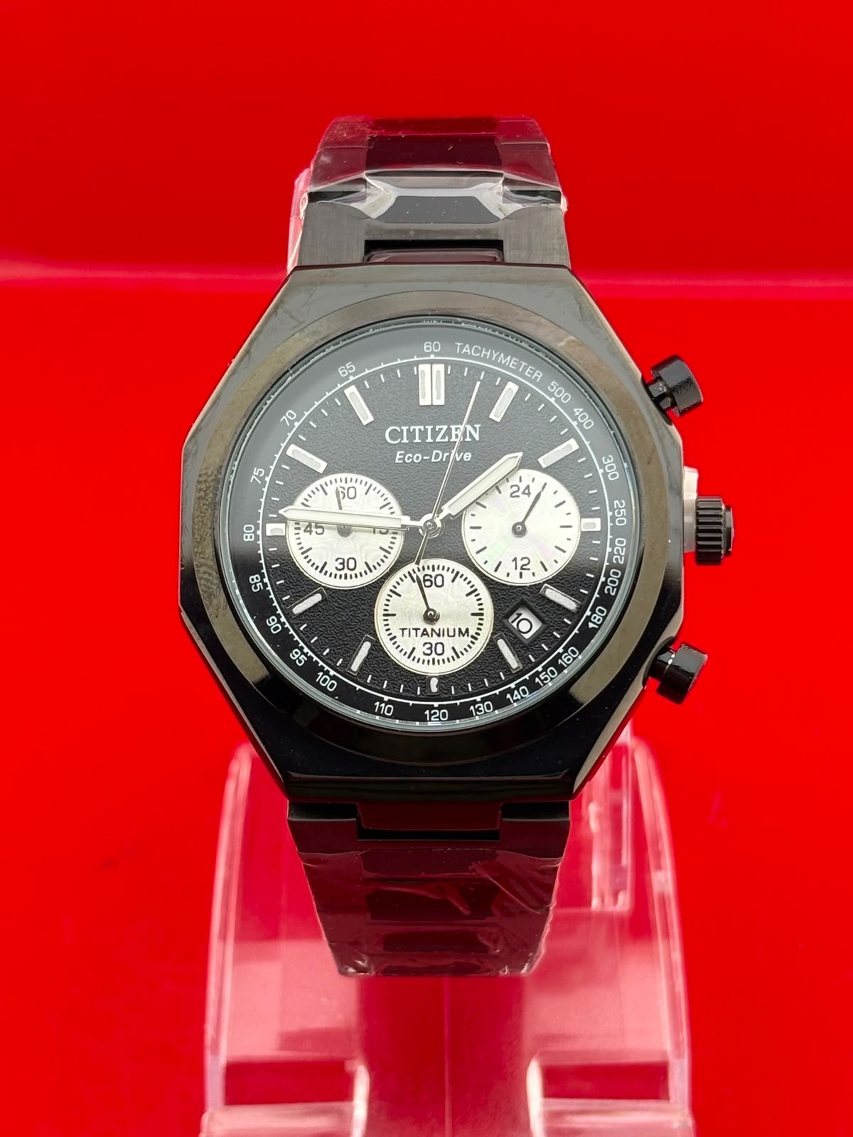 vintage Citizen Eco-Diver Black dial With wristwatch fully working condition