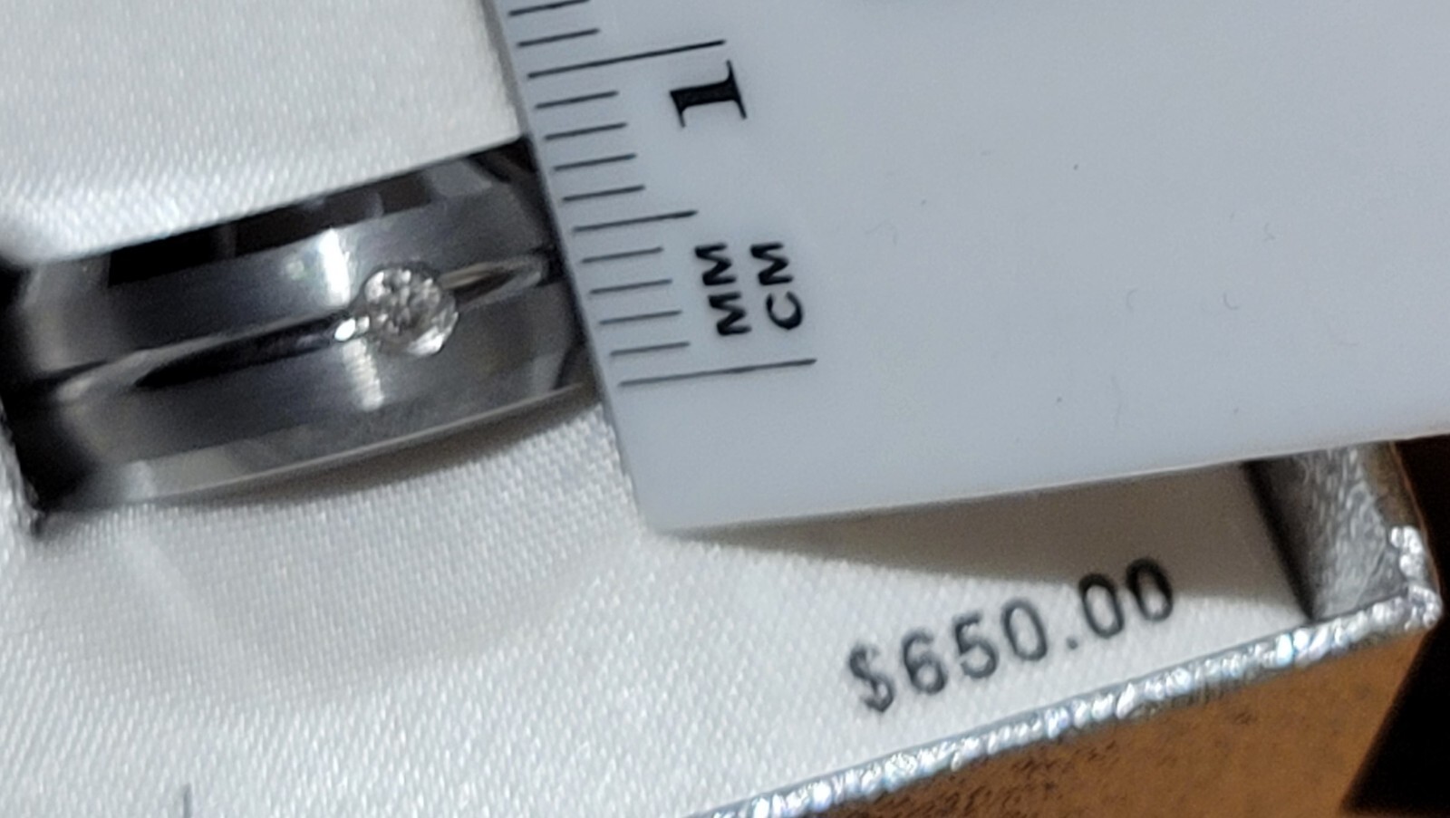 Grey Tungsten 9.5 Size Triton Engagement Ring 8mm Diamond Band New In Box