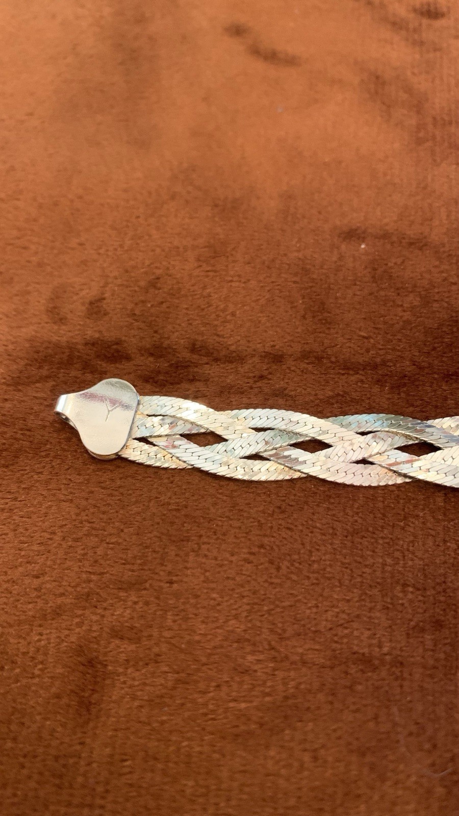 Made In Italy Mesh Woven Braided 925 Sterling Silver Bracelet