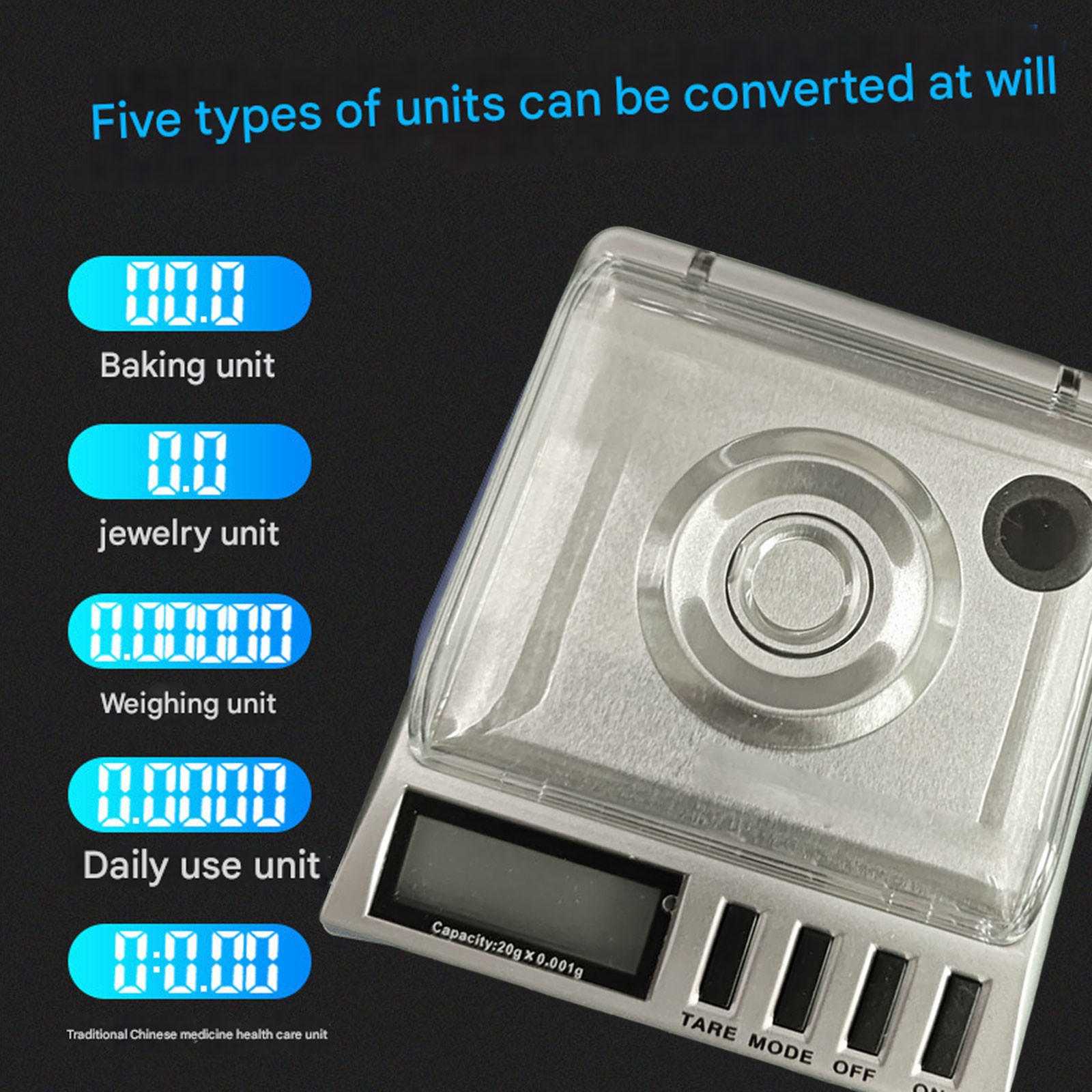 Smart Weigh 20g x 0.001 grams, High Precision Milligram Scale10hgd