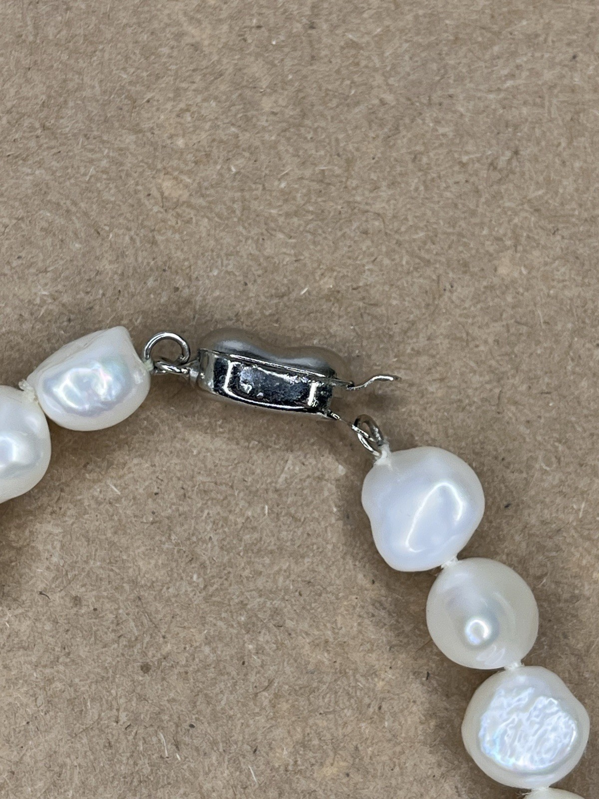 Khai Baroque Pearl Bracelet Philippines Real Fresh Water Silver Tone Clasp ~ 7″