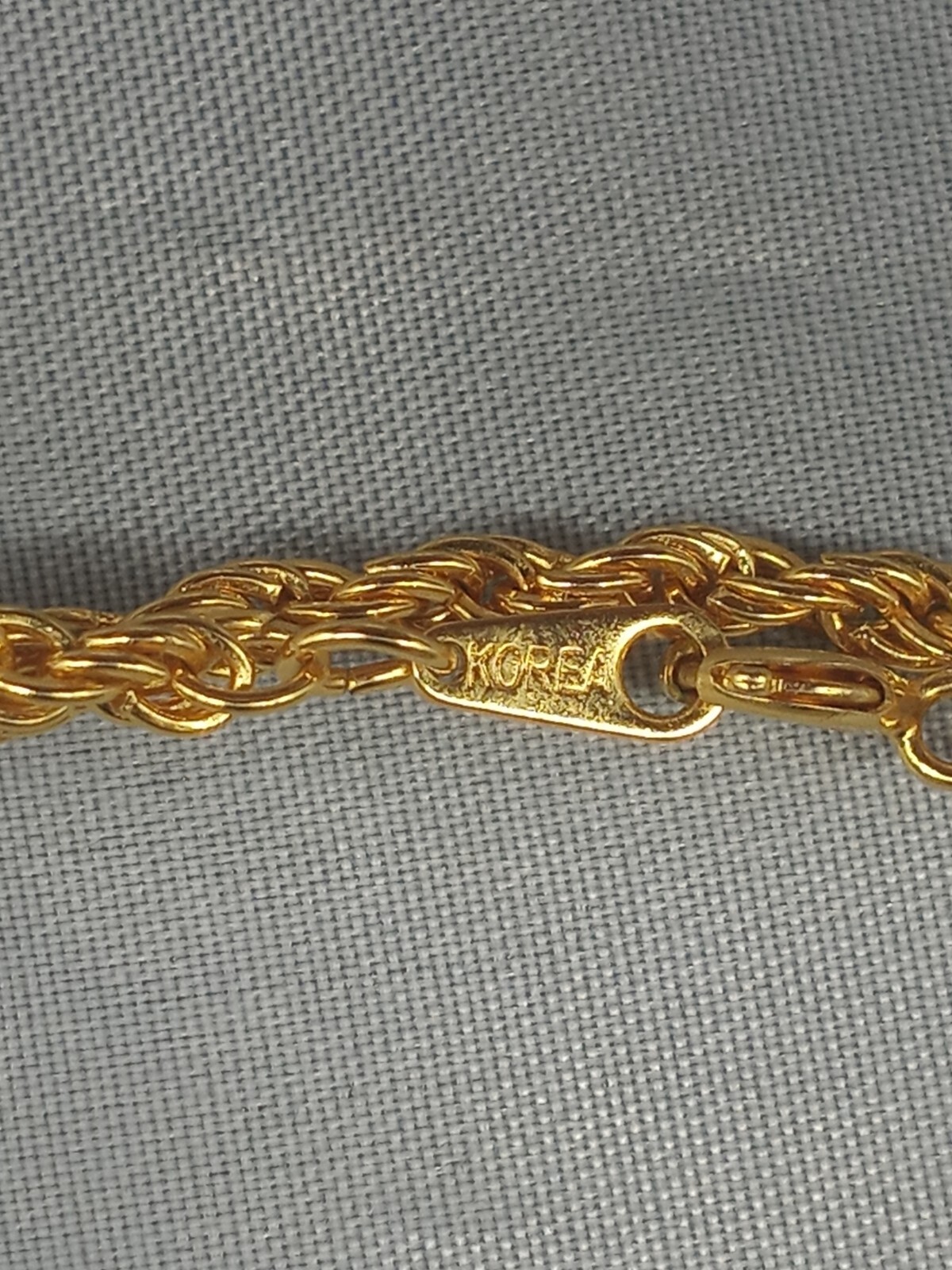 Vintage Rope Chain Goldtone Korean Choker Lot Of Two 18 Inches