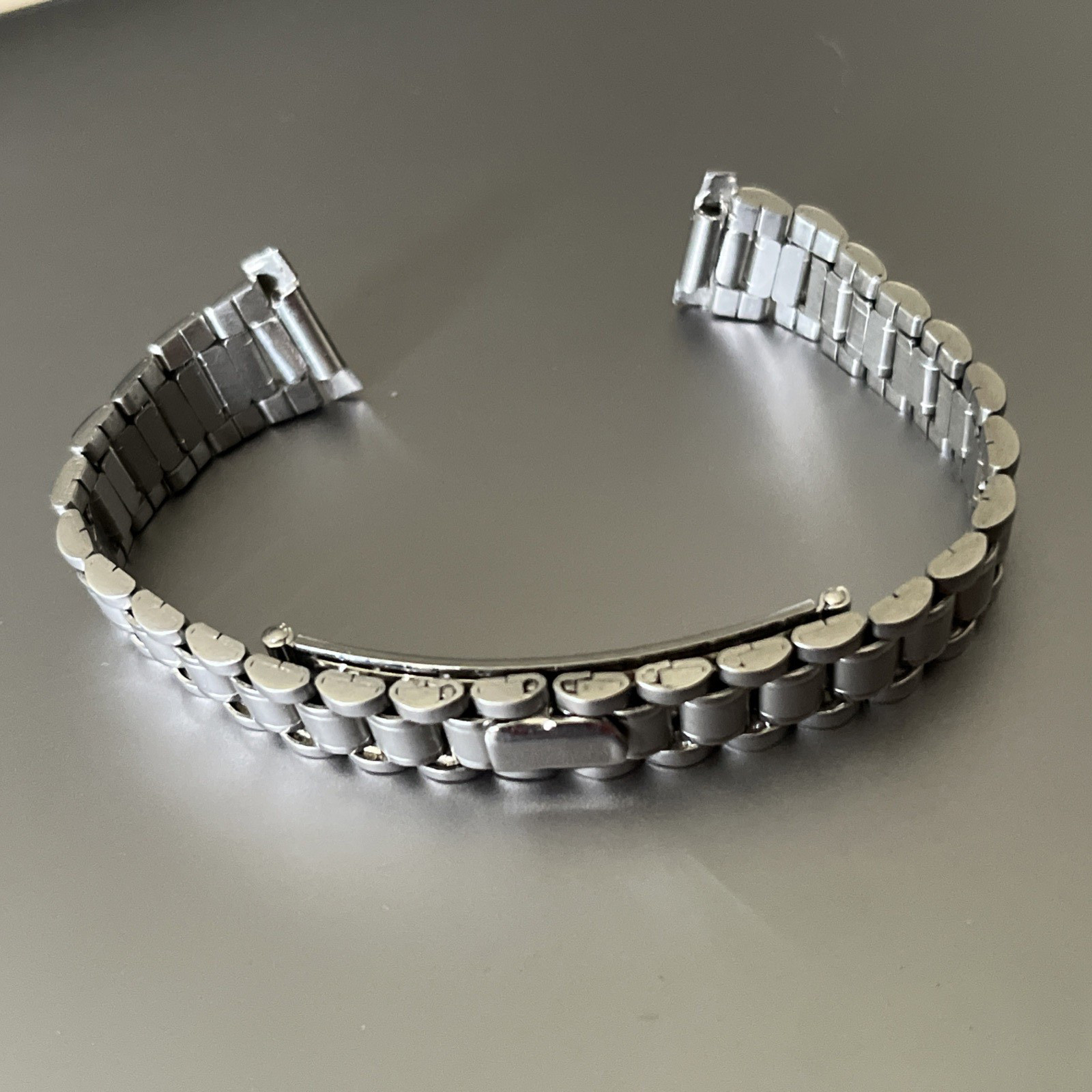14 mm Watch Oyster Bracelet Stainless Steel Matte Polished Hidden Folding Clasp