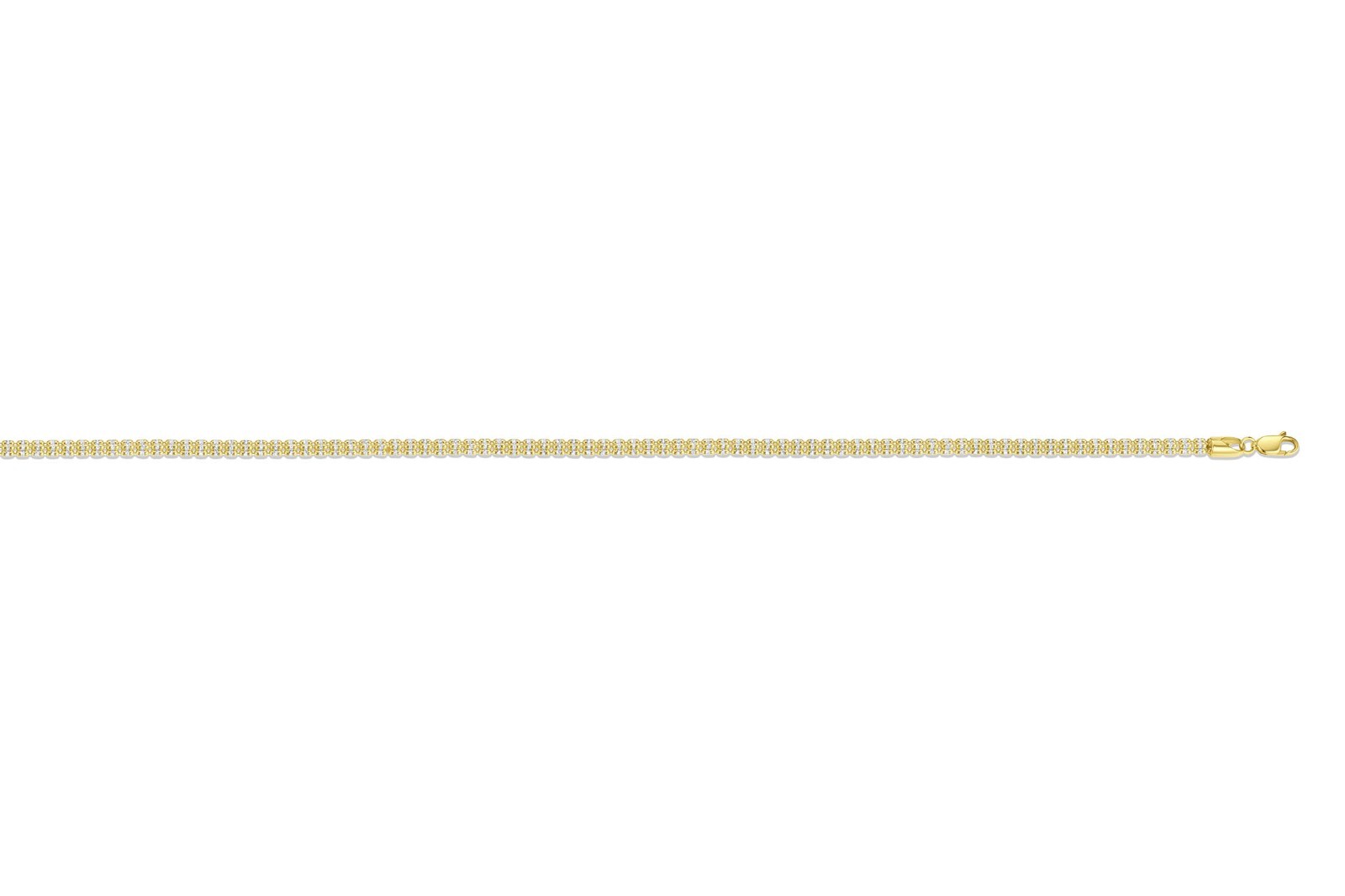 14k solid yellow gold diamond cut ice chain 20″inch 3.05 mm 12.8 grams
