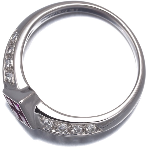 Ruby 0.31ct Diamond 0.20ct Ring 900 Platinum