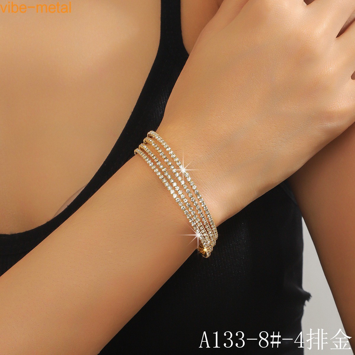 Sparkling Crystal Oval Chain Bracelet, Elegant Women’s Jewelry for Mother’s Day