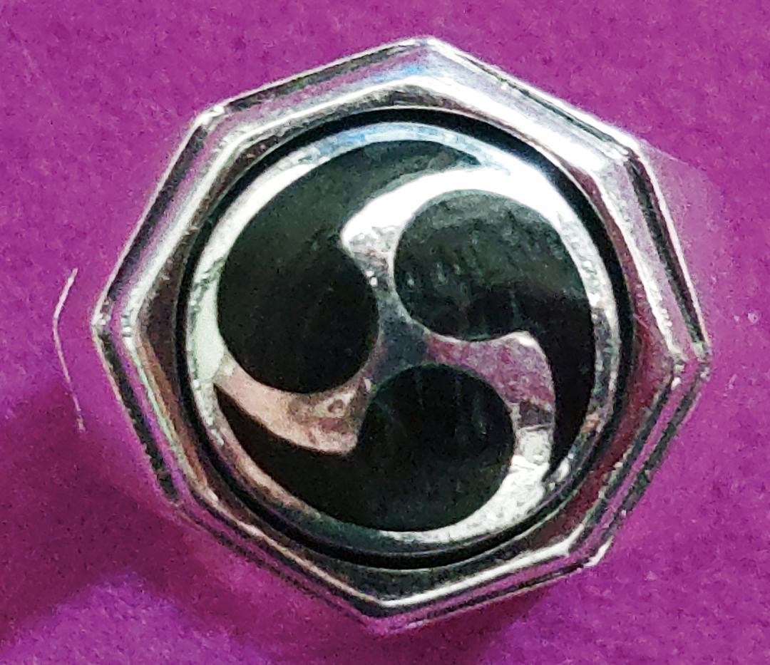 Mitsudomoe octagonal ring G IRON SILVERWORKS Japanese pattern